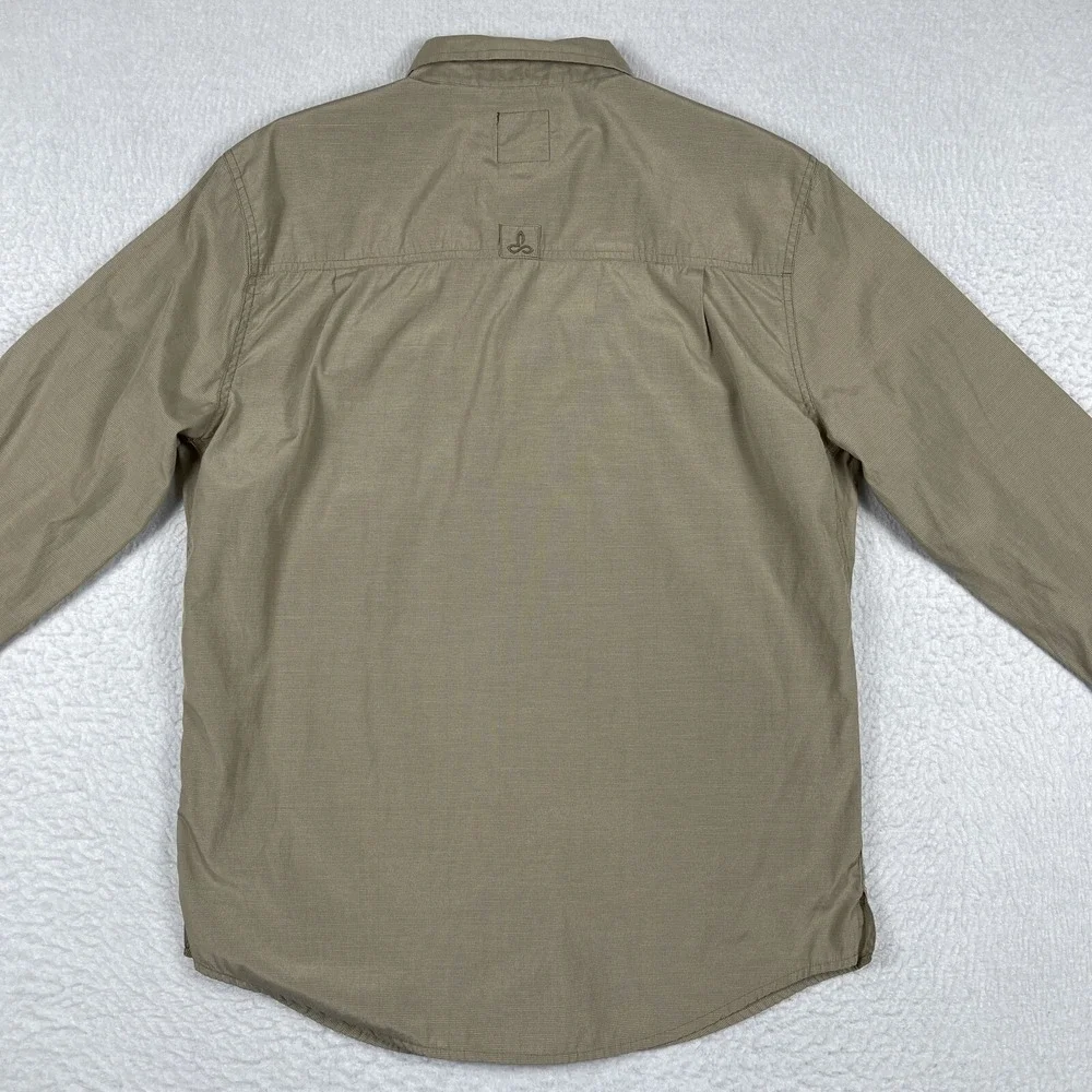 Prana Shirt Mens Large Brown‎ Camping Hiking Casual Outdoors Preppy Work Travel